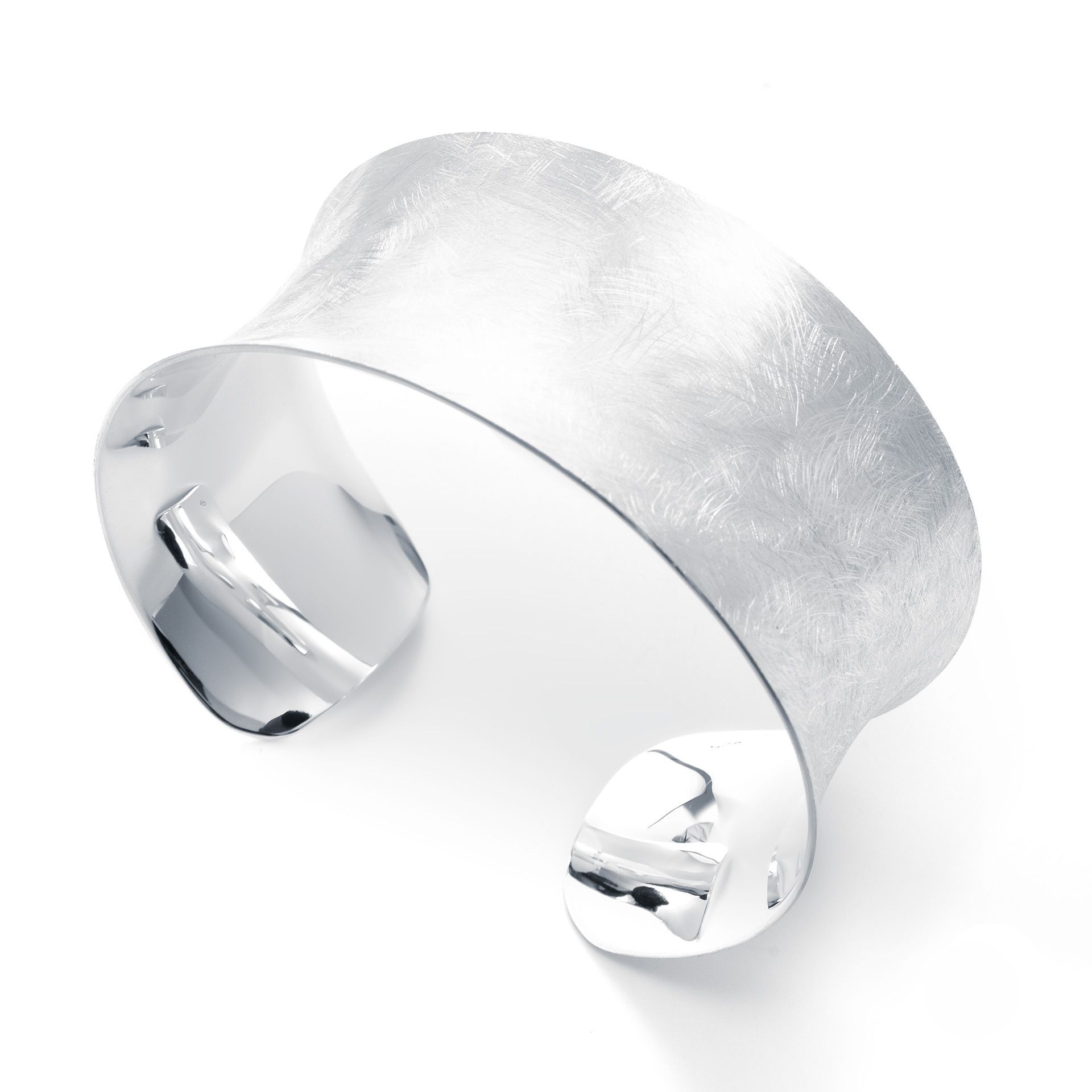 Armspange aus 925er Silber, gebürstet